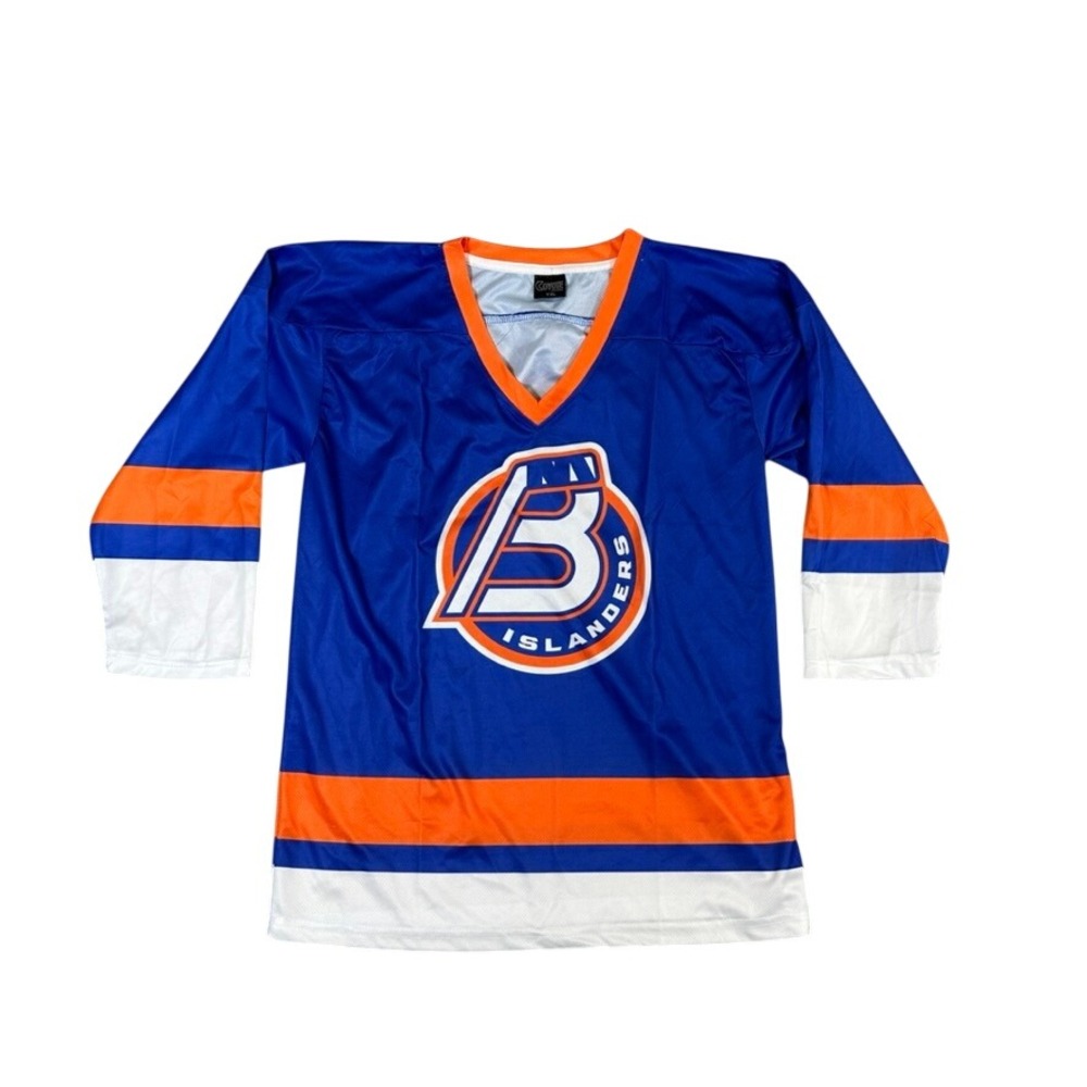 Coyote Promotions NY Islanders Youth Hockey Jersey Blue Orange White YXL